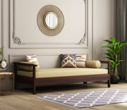 Borvethis Sheesham Wood Divan with Mattress (Honey Finish)