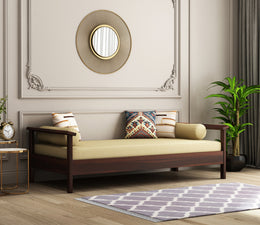 Borvethis Sheesham Wood Divan with Mattress (Honey Finish)