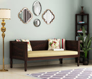 Zevorius Sheesham Wood Divan with Mattress (Honey Finish)