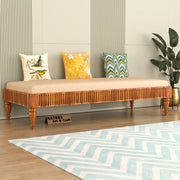 Yalvion Sheesham Wood Divan with Mattress (Honey Finish)