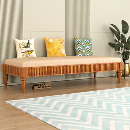 Yalvion Sheesham Wood Divan with Mattress (Honey Finish)