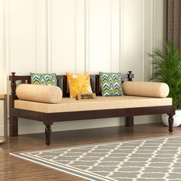 Xandorien Sheesham Wood Divan with Mattress (Honey Finish)