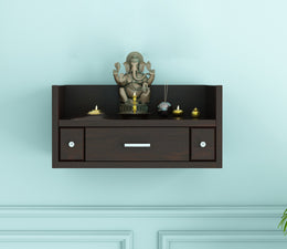 Ulverin Sheesham Wood Home Temple (Honey Finish)