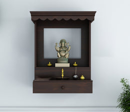 Stalvior Sheesham Wood Home Temple (Honey Finish)