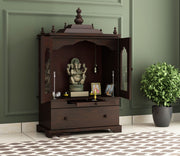 Pextoris Sheesham Wood Home Temple (Honey Finish)