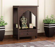 Olvethian Sheesham Wood Home Temple (Honey Finish)