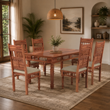 Maharaja Sheesham Wood Dining Set 6 Seater (Honey Finish)