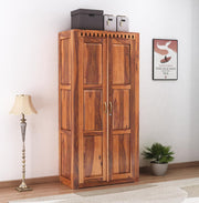 Borenthis Sheesham Wood 2 Door Wardrobe (Honey Finish)