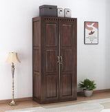 Borenthis Sheesham Wood 2 Door Wardrobe (Walnut Finish)