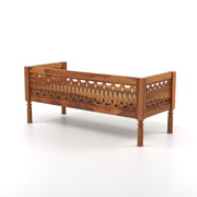 Yokriayn 5 Seater Solid Wood Sofa (Honey Finish)