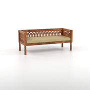 Yokriayn 6 Seater Solid Wood Sofa (Honey Finish)