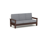 Fenwick 3+3 Seater Solid Wood Sofa (Walnut Finish)