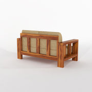 Outer 6 Seater Solid Wood Sofa (Honey Finish)