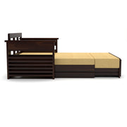 Aryavex Sheesham Wood 2 Seater Sofa Bed With Storage (Walnut Finish)