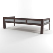 Novren Sheesham Wood Divan with Mattress (Walnut Finish)