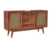 Wynthralis Sheesham Wood Cabinet and Sideboard (Honey Finish)
