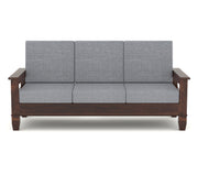 Fenwick 3+3 Seater Solid Wood Sofa (Walnut Finish)