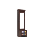 Gendrin Sheesham Wood Dressing Table with Mirror and Drawers (Walnut Finish)