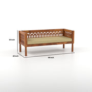 Yokriayn 6 Seater Solid Wood Sofa (Honey Finish)