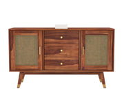 Wynthralis Sheesham Wood Cabinet and Sideboard (Honey Finish)