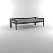 Novren Sheesham Wood Divan with Mattress (Walnut Finish)