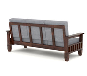 Fenwick 3+3 Seater Solid Wood Sofa (Walnut Finish)