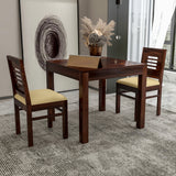 Ravendor Sheesham Wood Dining Set 2 Seater (Walnut Finish)