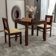 Ravendor Sheesham Wood Dining Set 2 Seater (Walnut Finish)