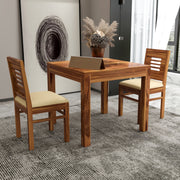 Ravendor Sheesham Wood Dining Set 2 Seater (Honey Finish)