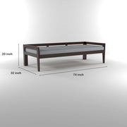 Novren Sheesham Wood Divan with Mattress (Walnut Finish)