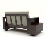 Jorvian Mossy 6 Seater Solid Wood Sofa (Walnut Finish)
