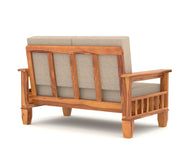 Fenwick 6 Seater Solid Wood Sofa (Honey Finish)