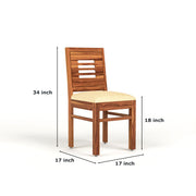 Ravendor Sheesham Wood Dining Set 4 Seater (Honey Finish)