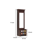 Gendrin Sheesham Wood Dressing Table with Mirror and Drawers (Walnut Finish)