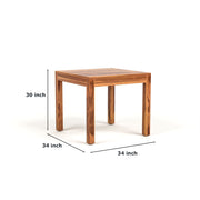 Ravendor Sheesham Wood Dining Set 2 Seater (Honey Finish)