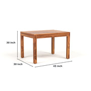 Ravendor Sheesham Wood Dining Set 4 Seater (Honey Finish)