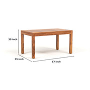 Ravendor Sheesham Wood Dining Set 6 Seater (Honey Finish)