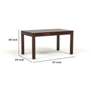 Ravendor Sheesham Wood Dining Set 6 Seater (Walnut Finish)