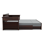 Karmith Sheesham Wood 3 Seater Sofa Bed With Storage (Walnut Finish)
