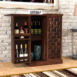 Nerthor Bar Cabinet (Walnut Finish)