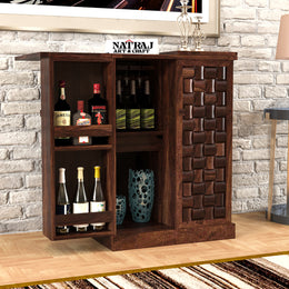 Nerthor Bar Cabinet (Walnut Finish)