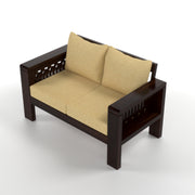 Outer CNC 6 Seater Solid Wood Sofa (Walnut Finish)