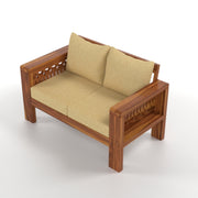 Outer CNC 6 Seater Solid Wood Sofa (Honey Finish)