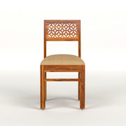 Selvian Sheesham Wood Dining Set 6 Seater (Honey Finish)