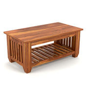 Lythorius Sheesham Wood Center Table (Honey Finish)