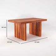 Pentar Sheesham Wood Dining Set 6 Seater (Honey Finish)