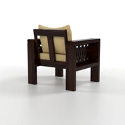 Outer CNC 6 Seater Solid Wood Sofa (Walnut Finish)