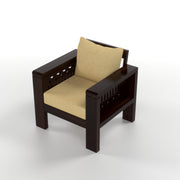 Outer CNC 6 Seater Solid Wood Sofa (Walnut Finish)