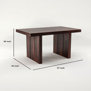 Pentar Sheesham Wood Dining Set 6 Seater (Walnut Finish)