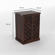 Nerthor Bar Cabinet (Walnut Finish)